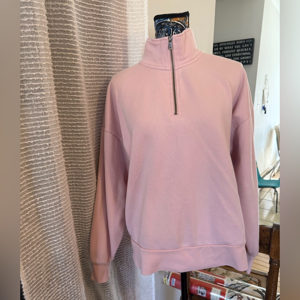 DSG Light Pink Half-Zip Cowl Neck Sweater ‼️FREE SHIPPING‼️